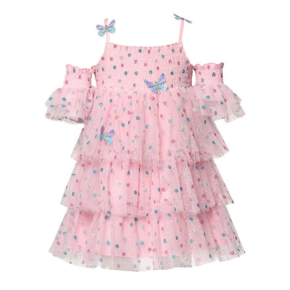 sz 4 6 NEW Baby Sara Pink Tulle‎ Ruffles Little Girls Dress Birthday Princess